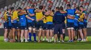 21 September 2017; Leinster players huddle during the Leinster captain's run at Toyota Stadium in Bloemfontein, South Africa. Photo by Frikkie Kapp/Sportsfile