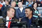 17 September 2017; Jeff Stelling and Chris Kamara in their commentary positions during the match. Watch Jeff Stelling and Chris Kamara commentate on the All-Ireland Football Final in the final episode of AIB’s Jeff & Kammy’s Journey to Croker airing on www.youtube.com/AIB at 5pm on Monday 25th September. For exclusive content and behind the scenes action follow AIB GAA on Facebook, Twitter, Instagram and Snapchat. Photo by Cody Glenn/Sportsfile