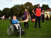 22 September 2017; Nathan Kiely, age 6, from Blanchardstown, Co Dublin, in action during the GAA Fun & Run Launch at Culture Night at Trinity College Cricket Ground in Dublin. GAA Fun & Run is a specially designed programme which focuses upon the integration and inclusion of people with disabilities in Gaelic games, while also giving participants the opportunity to take part in 60 minutes of moderate to vigorous activity. Photo by Cody Glenn/Sportsfile