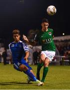 22 September 2017; Shane Griffin of Cork City in action against Barry Cotter of Limerick during the SSE Airtricity League Premier Division match between Limerick FC and Cork City at Markets Fields in Limerick. Photo by Stephen McCarthy/Sportsfile