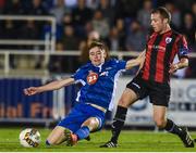 22 September 2017; John Martin of Waterford FC in action against Dean Zambra of Longford Town during the SSE Airtricity League First Division match between Waterford FC and Longford Town at the RSC in Waterford. Photo by Matt Browne/Sportsfile