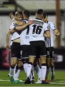 22 September 2017; Steven Kinsella, left, of Dundalk celebrates with teammates after scoring his side's first goal of the game during the SSE Airtricity League Premier Division match between Dundalk and Drogheda United at Oriel Park in Louth. Photo by Seb Daly/Sportsfile