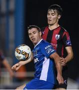 22 September 2017; Mark O'Sullivan of Waterford FC in action against Tristan Noack-Hofmann of Longford Town during the SSE Airtricity League First Division match between Waterford FC and Longford Town at the RSC in Waterford. Photo by Matt Browne/Sportsfile