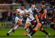 22 September 2017; Charles Piutau of Ulster in action against Ollie Griffiths of Dragons during the Guinness PRO14 Round 4 match between Ulster and Dragons at Kingspan Stadium in Belfast. Photo by Oliver McVeigh/Sportsfile