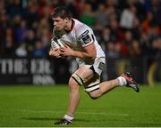 22 September 2017; Nick Timoney of Ulster en route to scoring his sides 7th try during the Guinness PRO14 Round 4 match between Ulster and Dragons at Kingspan Stadium in Belfast. Photo by Oliver McVeigh/Sportsfile