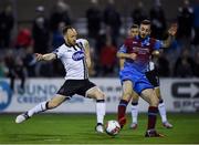 22 September 2017; Stephen O’Donnell of Dundalk in action against Colm Deasy of Drogheda United during the SSE Airtricity League Premier Division match between Dundalk and Drogheda United at Oriel Park in Louth. Photo by Seb Daly/Sportsfile
