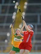 7 July 2012; Joanne Casey, Cork, in action against Marion Crean, Offaly. All-Ireland Senior Camogie Championship, in association with RTÉ Sport, Round Three, Cork v Offaly, Pairc Ui Chaoimh, Cork. Picture credit: Stephen McCarthy / SPORTSFILE