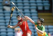 7 July 2012; Gemma O'Connor, Cork, in action against Arlene Watkins, Offaly. All-Ireland Senior Camogie Championship, in association with RTÉ Sport, Round Three, Cork v Offaly, Pairc Ui Chaoimh, Cork. Picture credit: Stephen McCarthy / SPORTSFILE