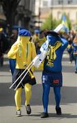 29 April 2012; Clermont supproters arrive for the game. Heineken Cup Semi-Final, ASM Clermont Auvergne v Leinster, Stade Chaban Delmas, Bordeaux, France. Picture credit: Brendan Moran / SPORTSFILE