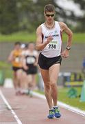 8 July 2012; Colin Griffin, Ballinamore AC, Co. Leitrim, leads the field during the Men's 10,000m Walk Final. Woodie’s DIY Senior Track and Field Championships of Ireland, Morton Stadium, Santry, Dublin. Picture credit: Brendan Moran / SPORTSFILE