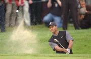 19 September 2002; Tiger Woods plays out of the bunker onto the 2nd green during day one of the WGC-American Express Championship at Mount Juliet Golf Course in Thomastown, Kilkenny. Photo by Matt Browne/Sportsfile