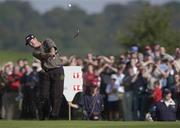 21 September 2002; Jerry Kelly plays his second shot to the first green during day three of the WGC-American Express Championship at Mount Juliet Golf Course in Thomastown, Kilkenny. Photo by Brendan Moran/Sportsfile