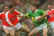 22 September 2002; Darragh O Se of Kerry in action against Diarmuid Marsden of Armagh during the GAA Football All-Ireland Senior Championship Final match between Armagh and Kerry at Croke Park in Dublin. Photo by Brian Lawless/Sportsfile