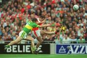 22 September 2002; Barry O'Hagan of Armagh in action against Eamonn Fitzmaurice of Kerry during the GAA Football All-Ireland Senior Championship Final match between Armagh and Kerry at Croke Park in Dublin. Photo by Ray McManus/Sportsfile