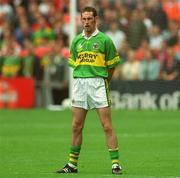 22 September 2002; John Sheehan of Kerry stands for the National Anthem prior to the GAA Football All-Ireland Senior Championship Final match between Armagh and Kerry at Croke Park in Dublin. Photo by Brian Lawless/Sportsfile