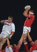 27 September 2002; Mick O'Driscoll of Munster wins possession in the line-out from Mark Blair of Ulster during the Celtic League Pool A match between Ulster and Munster at Ravenhill in Belfast. Photo by Matt Browne/Sportsfile