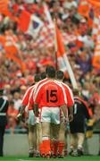 22 September 2002; Diarmuid Marsden of Armagh follows his teammates during the pre-match parade prior to the GAA Football All-Ireland Senior Championship Final match between Armagh and Kerry at Croke Park in Dublin. Photo by Damien Eagers/Sportsfile
