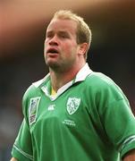 28 September 2002; Frank Sheahan of Ireland during the Rugby World Cup 2003 Qualifier match between Ireland and Georgia at Lansdowne Road in Dublin. Photo by Brendan Moran/Sportsfile