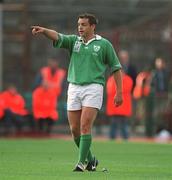 28 September 2002; Rob Henderson of Ireland during the Rugby World Cup 2003 Qualifier match between Ireland and Georgia at Lansdowne Road in Dublin. Photo by Brendan Moran/Sportsfile