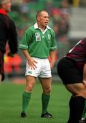 28 September 2002; Peter Stringer of Ireland during the Rugby World Cup 2003 Qualifier match between Ireland and Georgia at Lansdowne Road in Dublin. Photo by Brendan Moran/Sportsfile