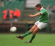 28 September 2002; Ronan O'Gara of Ireland during the Rugby World Cup 2003 Qualifier match between Ireland and Georgia at Lansdowne Road in Dublin. Photo by Brendan Moran/Sportsfile