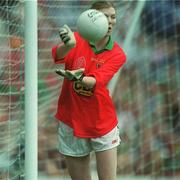 29 September 2002; Mayo goalkeeper Denise Horan during the All-Ireland Senior Ladies Football Championship Final match between Monaghan and Mayo at Croke Park in Dublin. Photo by Ray McManus/Sportsfile