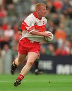22 September 2002; Cathal O'Kane of Derry during the GAA Football All-Ireland Minor Championship Final match between Derry and Meath at Croke Park in Dublin. Photo by Brendan Moran/Sportsfile