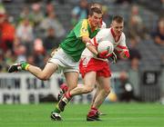 22 September 2002; Michael McGolderick of Derry in action against Paul Murray of Meath during the GAA Football All-Ireland Minor Championship Final match between Derry and Meath at Croke Park in Dublin. Photo by Brendan Moran/Sportsfile
