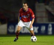 27 September 2002; David Crawley of Shelbourne during the eircom League Premier Division match between Shelbourne and Cork City at Tolka Park in Dublin. Photo by David Maher/Sportsfile