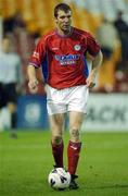 27 September 2002; Jim Gannon of Shelbourne during the eircom League Premier Division match between Shelbourne and Cork City at Tolka Park in Dublin. Photo by David Maher/Sportsfile