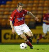 27 September 2002; Owen Heary of Shelbourne during the eircom League Premier Division match between Shelbourne and Cork City at Tolka Park in Dublin. Photo by David Maher/Sportsfile