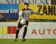 23 September 2002; St. Patrick's Athletic goalkeeper James Gallagher during the eircom League Premier Division match between St. Patrick's Athletic and Bray Wanderers at Richmond Park in Dublin. Photo by David Maher/Sportsfile