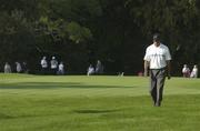 21 September 2002; Tiger Woods walks along the 15th fairway during day three of the WGC-American Express Championship at Mount Juliet Golf Course in Thomastown, Kilkenny. Photo by Brendan Moran/Sportsfile