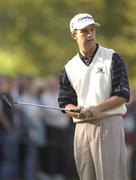 21 September 2002; David Toms watches his birdie putt on the 14th green during day three of the WGC-American Express Championship at Mount Juliet Golf Course in Thomastown, Kilkenny. Photo by Brendan Moran/Sportsfile