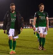 22 September 2017; Greg Bolger, left, and Kieran Sadlier of Cork City following the SSE Airtricity League Premier Division match between Limerick FC and Cork City at Markets Fields in Limerick. Photo by Stephen McCarthy/Sportsfile