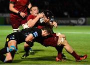 22 September 2017; Andrew Conway of Munster in action during the Guinness PRO14 Round 4 match between Glasgow Warriors and Munster at Scotstoun Stadium in Glasgow. Photo by Rob Casey/Sportsfile