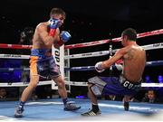 22 September 2017; Michael Conlan, left, knocks out Kenny Guzman during their featherweight bout at the Convention Center in Tucson, Arizona. Photo by Mikey Williams/Top Rank/Sportsfile