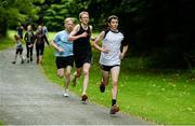 23 September 2017; parkrun Ireland in partnership with Vhi, added their 68th event on Saturday, September 23rd, with the introduction of the Corkagh parkrun. parkruns take place over a 5km course weekly, are free to enter and are open to all ages and abilities, providing a fun and safe environment to enjoy exercise. To register for a parkrun near you visit www.parkrun.ie. New registrants should select their chosen event as their home location. You will then receive a personal barcode which acts as your free entry to any parkrun event worldwide. Pictured are Mikey Lawlor, from Naas, Co Kildare, right, who finished in second, and Brian Sexton, from Lahinch, Co Clare, second from right, who finished in third, during the parkrun at Corkagh Park, Corkagh Demesne, Clondalkin, in Dublin. Photo by Piaras Ó Mídheach/Sportsfile