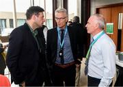 23 September 2017; Attendees, from left, UEFA Marketing Manager Noel Mooney, Ruud Dokter, FAI High Performance Director, and Tom O'Shea, FAI Director of Grassroots, during the FAI's 2017 Women's Football Convention at the FAI National Training Centre in Abbotstown, Dublin. Photo by Stephen McCarthy/Sportsfile