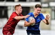 23 September 2017; Josh O’Connor of Leinster is tackled by Patrick Scully of Munster during the under18 clubs interprovincial match between Leinster and Munster at Donnybrook Stadium in Dublin. Photo by Ramsey Cardy/Sportsfile