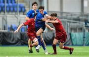 23 September 2017; Paddy McKenzie of Leinster is tackled by Ben Daly of Munster during the under18 clubs interprovincial match between Leinster and Munster at Donnybrook Stadium in Dublin. Photo by Ramsey Cardy/Sportsfile