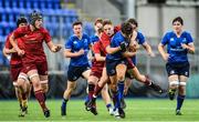 23 September 2017; Luis Faria of Leinster makes a break during the under18 clubs interprovincial match between Leinster and Munster at Donnybrook Stadium in Dublin. Photo by Ramsey Cardy/Sportsfile
