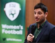23 September 2017; UEFA marketing manager Noel Mooney during the FAI's 2017 Women's Football Convention at the FAI National Training Centre in Abbotstown, Dublin. Photo by Stephen McCarthy/Sportsfile
