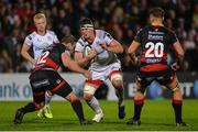 22 September 2017; Robbie Diack of Ulster in action against Pat Howard of Dragons during the Guinness PRO14 Round 4 match between Ulster and Dragons at Kingspan Stadium in Belfast. Photo by Oliver McVeigh/Sportsfile
