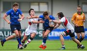 23 September 2017; Sam Dardis of Leinster is tackled by Bryn Davies, left, and Ryan O’Neill of Ulster during the under 18 schools interprovincial match between Leinster and Ulster at Donnybrook Stadium Dublin. Photo by Ramsey Cardy/Sportsfile