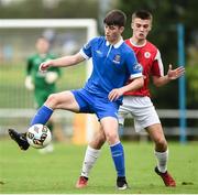 23 September 2017; Colm Whelan of Waterford FC in action against Niall Morahan of Sligo Rovers during the SSE Airtricity National Under 17 League Mark Farren Cup Final match between Waterford FC and Sligo Rovers at RSC in Waterford. Photo by Matt Browne/Sportsfile