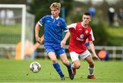 23 September 2017; Ciaran Brennan of Waterford FC in action against Niall Morahan of Sligo Rovers during the SSE Airtricity National Under 17 League Mark Farren Cup Final match between Waterford FC and Sligo Rovers at RSC in Waterford. Photo by Matt Browne/Sportsfile