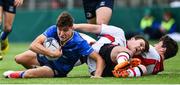 23 September 2017; Max O’Reilly of Leinster during the under 18 schools interprovincial match between Leinster and Ulster at Donnybrook Stadium Dublin. Photo by Ramsey Cardy/Sportsfile