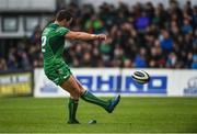 23 September 2017; Craig Ronaldson of Connacht kicks a penalty during the Guinness PRO14 Round 4 match between Connacht and Cardiff Blues at The Sportsground in Galway. Photo by Diarmuid Greene/Sportsfile