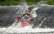 23 September 2017; The team of Gildas Laplaud and Zac Laplaud compete during the 58th International Liffey Descent on the River Liffey at Lucan Weir in Lucan, Co Dublin. Photo by Cody Glenn/Sportsfile